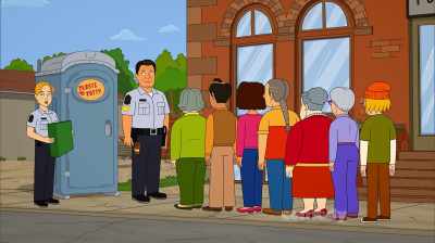 Anyway... Sergeant Thor and
I will be policing the line. - Corner Gas Animated