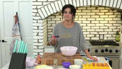 Anyway, take your eggs, your spatula, Selena, - Selena + Chef