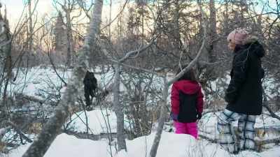 Anzlie babe, we can't
walk through the water and - Life Below Zero: First Alaskans