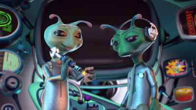 [appalled yelling] - Alien TV