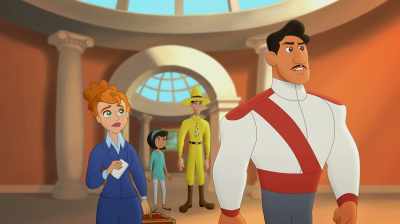 Apparently,
he had the good sense
to wait outside. - Curious George: Royal Monkey