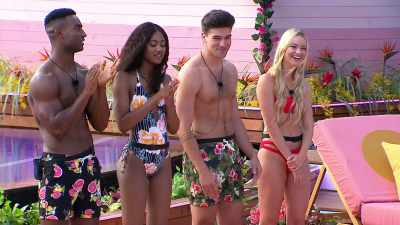 [APPLAUSE]
>> Arielle: SO WE HAVE THREE - Love Island