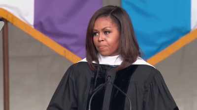 [applause and cheering
continues] - First Ladies