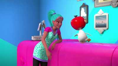 Apples are Peggy's
favorite fruit, - Barbie: A Touch of Magic