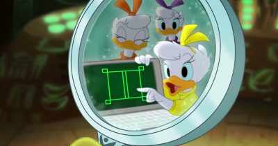 April: Guys, we got your glyphs. - Legend of the Three Caballeros