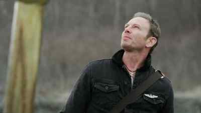 April on a dinosaur. Huh. - The Last Sharknado: It's About Time