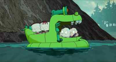 Aqua Reptar engage. - The Rugrats Movie