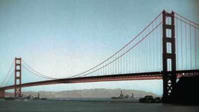 ARCHITECT IRVING MORROW
CHOOSES THE BRIDGE'S RICH COLOR, - America in Color