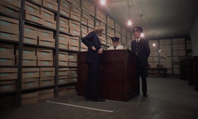 Are you able to see the white line painted on the floor - A Clockwork Orange