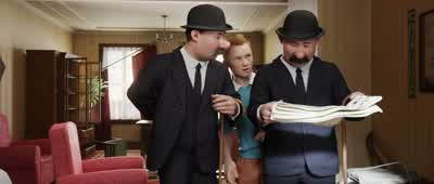 Are you going to take charge of this evidencePositivelyNever fear Tintin the evidence is safe with usThomson Where are youWell I'm already downstairs Do try to keep up - The Adventures of Tintin