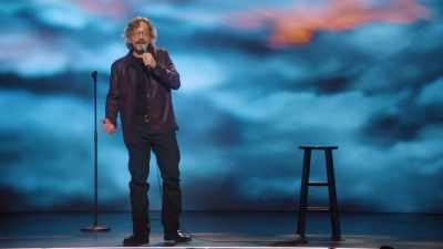 - Are you going to tell me...
- (AUDIENCE LAUGHING, APPLAUDING) - Marc Maron: From Bleak to Dark