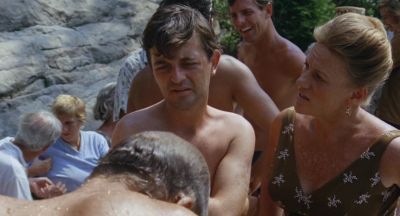 Are you gonna ask him Shut up - The Swimmer