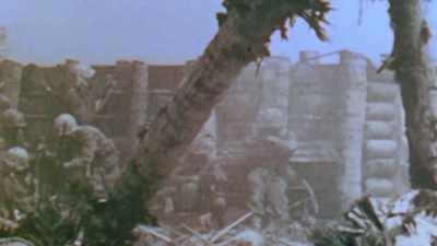 Are now trapped
against the massive wall. - The Pacific War in Color