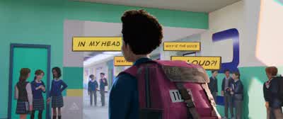Oh Are you okay WhatWhy am I so sweatyWhy are you so sweatyIt's a puberty thingI don't know why I said that I'm not going through pubertyI did but I'm doneI'm a man - Spider Man: Into the Spider Verse