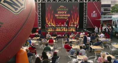Are you ready for
the Spicy BBQ Hot Wings Challenge? - 80 for Brady