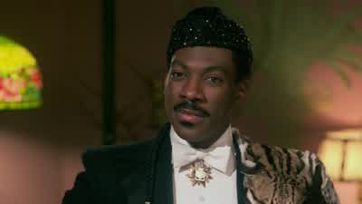 Are you saying that no matter what I tell you to do you will doYes your highnessAnything I say you'll do Yes your highnessBark like a dogA big dogWoof Woof Woof WoofWoof Woof Hop on one legMake a noise like an orangutan - Coming to America