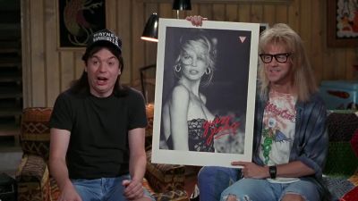 Are you through yet I'm getting tired of holding this - Wayne's World