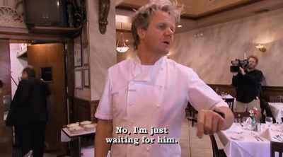 ARE YOU WITH US
OR YOU-- - Kitchen Nightmares