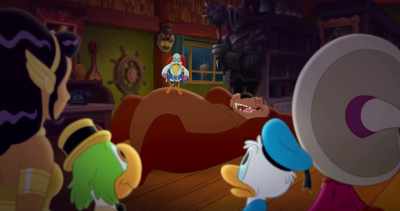 -Ari: Woo! Woo! Ha-ha!
-(bear giggling) - Legend of the Three Caballeros