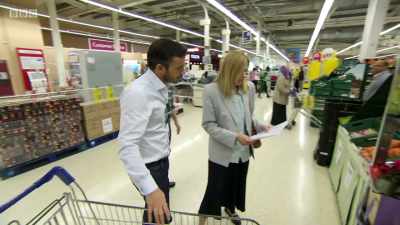 Armed with their 1991 shopping list, - Back in Time for Dinner