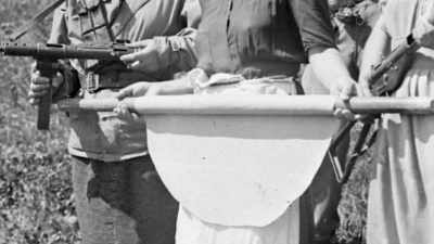 Armed with their guns
and sheets of pasta - Stanley Tucci: Searching for Italy