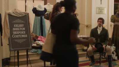 - Arms up, please.
- Uh, I don't know if I, um... - Paging Mr. Darcy