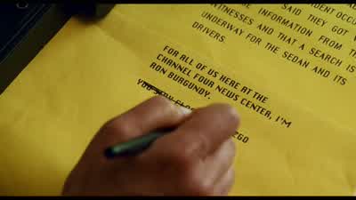 Arnold, cue one. - Anchorman: The Legend of Ron Burgundy