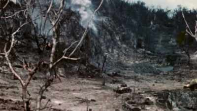 [artillery fire] - The Pacific War in Color