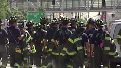 As a result, firefighters
encountered difficulties reporting on - 9/11: The Day the World Stood Still