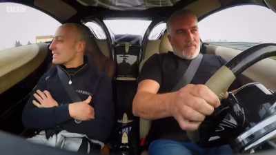 As we accelerate, I think Andrea is
a little nervous. - Paul Hollywood's Big Continental Road Trip