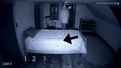 As you can see,
he steps in between - The Harrisville Haunting: The Real Conjuring House