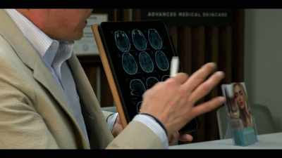 - As you can see,
the portion of his amygdala - Mr. Throwback