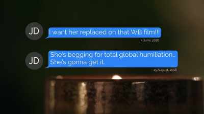 As he exits the apartment, - Johnny vs Amber: The US Trial