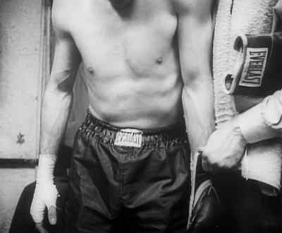 As he gets ready to
walk out to the arena - Day of the Fight