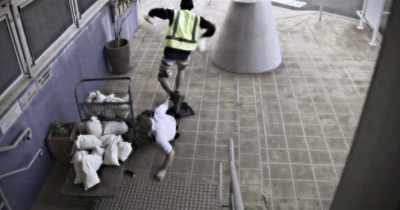 As he grabs the cash,
the guard grabs his jeans... - White Rabbit Project