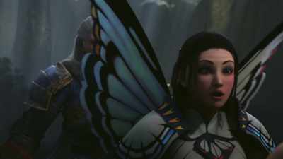 - As in, an Elder Dragon Lunastra?
- Uh... Ah... - Monster Hunter: Legends of the Guild