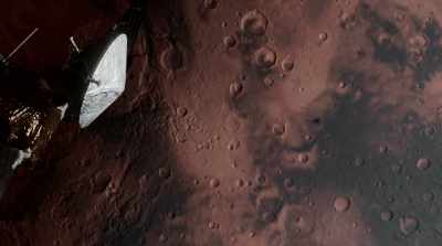 As we leave Noachis Terra behind, - Mars: One Day on the Red Planet