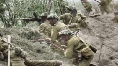 As Monty 
barely makes his way to Caen, - Greatest Events of World War II in Colour