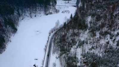 As they pass on a bridge, - First Blood