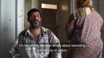 As for reconstruction,
we hear words but there are no deeds. - Killing Gaza