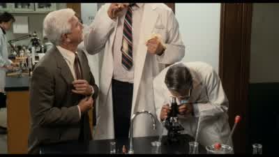 As you requested we took some fibre samples from Nordberg's jacketI'm afraid it doesn't look goodWhat do you mean Take a look for yourselfI can't see anything Use your open eye Frank - The Naked Gun: From the Files of Police Squad!