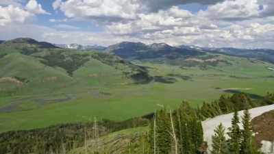 As serene as the
verdant valleys are, - Yellowstone: One-Fifty