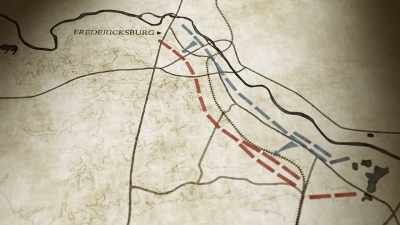 As some troops hit the
rebel right, John Adams - Blood and Fury: America's Civil War