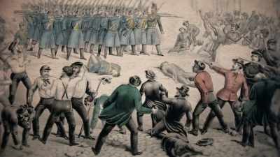 As the 6th Massachusets is
marching through Baltimore, - Abraham Lincoln