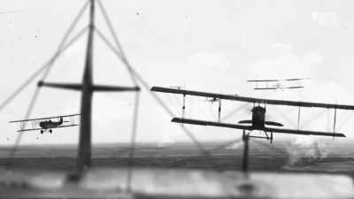 As the battles raged
in the trenches below, - Scotland from the Sky