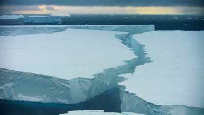 As the floating shelves
break up, they allow water, - Blue Planet II