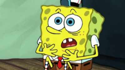 As the fry cook began to panic,
Krabs regained his composure, - SpongeBob DocuPants
