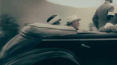 AS THE MOTORCADE PROCEEDS
THROUGH MILITARY CHOREOGRAPHY, - The Pacific War in Color