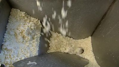 AS THE NOODLES
FALL FROM THE EXTRUDER, - How It's Made