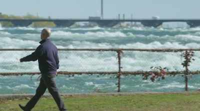 As the scow was swept downstream
towards the Falls, - World's Most Scenic River Journeys